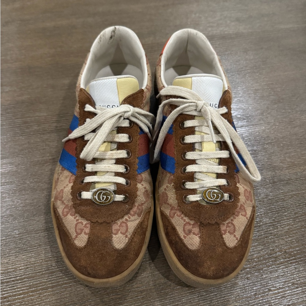 Gucci Brown and Blue Sneakers Men, size 6